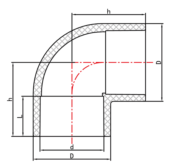 US6E02 90° Elbow