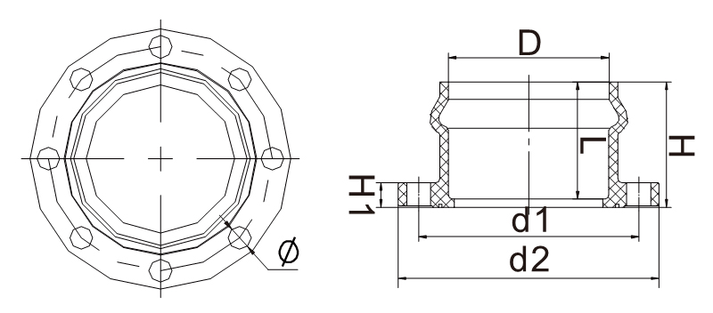 GP017 Faucet Flange