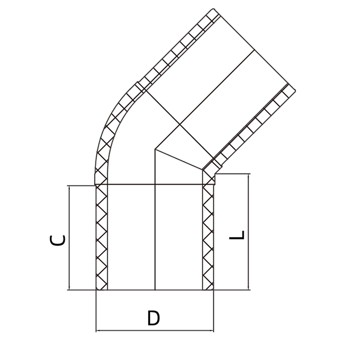 PEBW001 45° Elbow