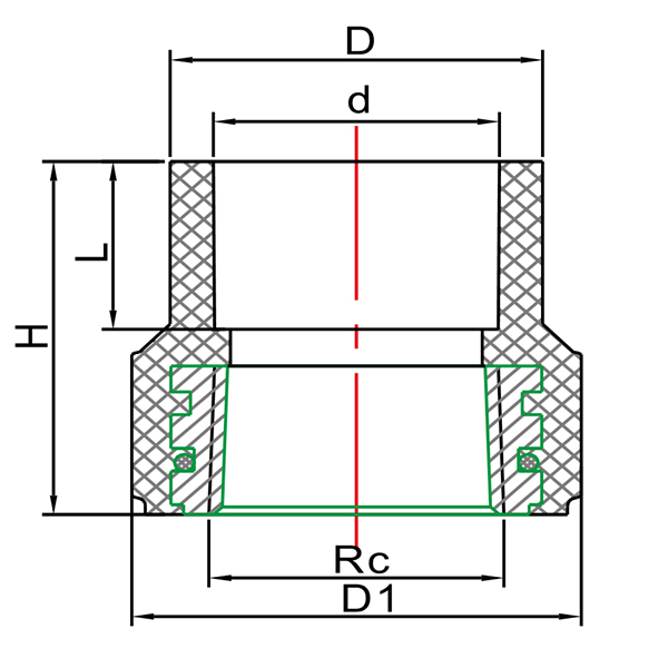 CP020 Male Adaptor with Brass Insert