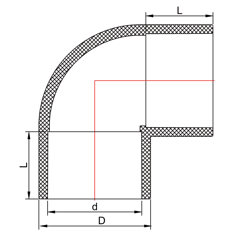 USE02 90° ELBOW