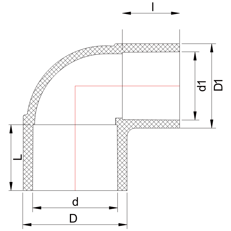 USE07 90° Reducing Elbow