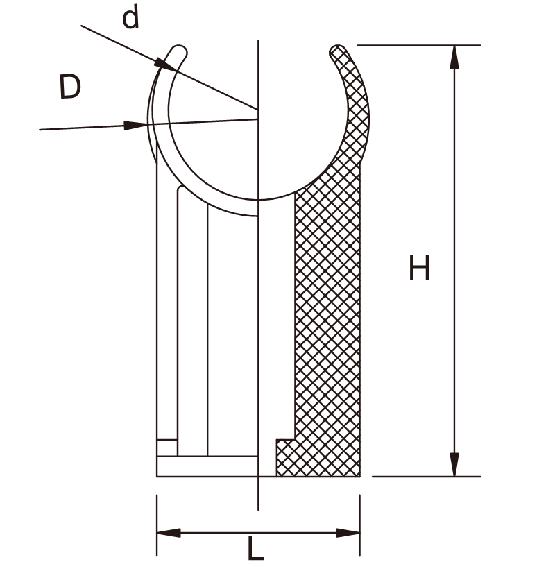 US008 U-Pipe Tracket