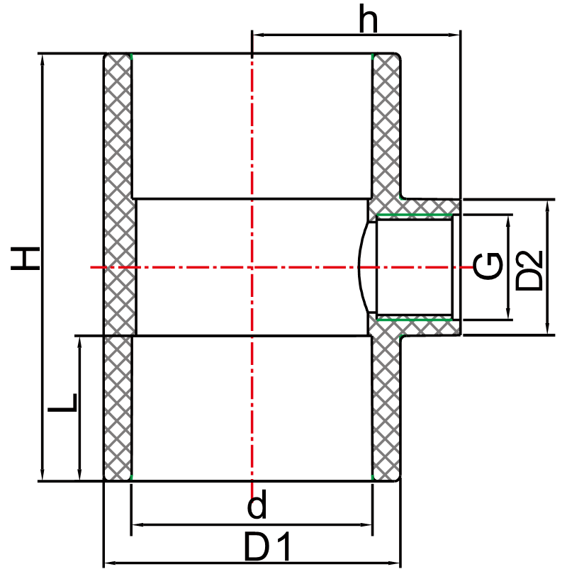 USF001 Female Reducing Tee