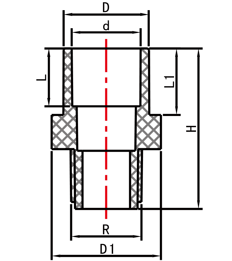 US6019 Male Adaptor M/F