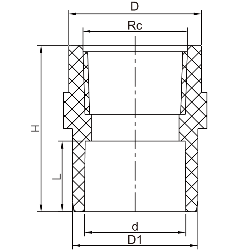 US6021 Female Adaptor M/F