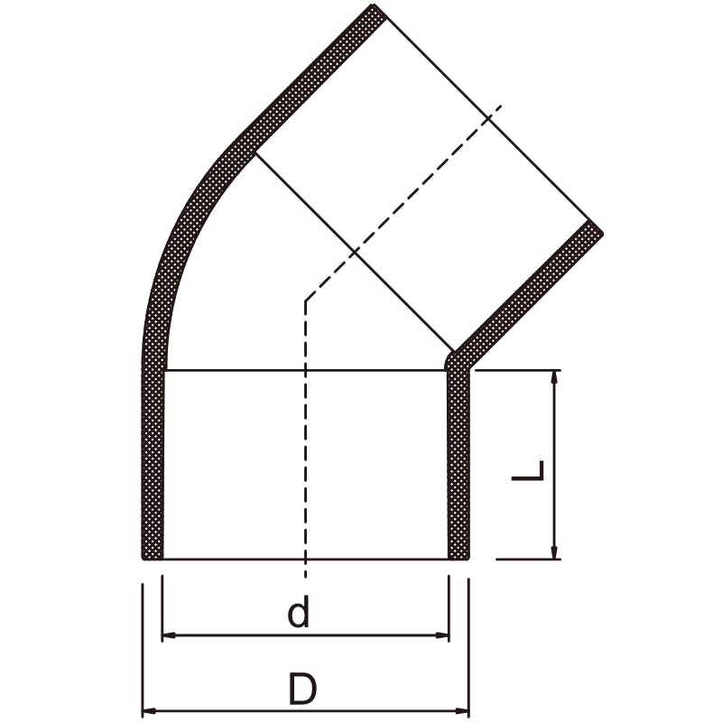 US4E01 45° Elbow