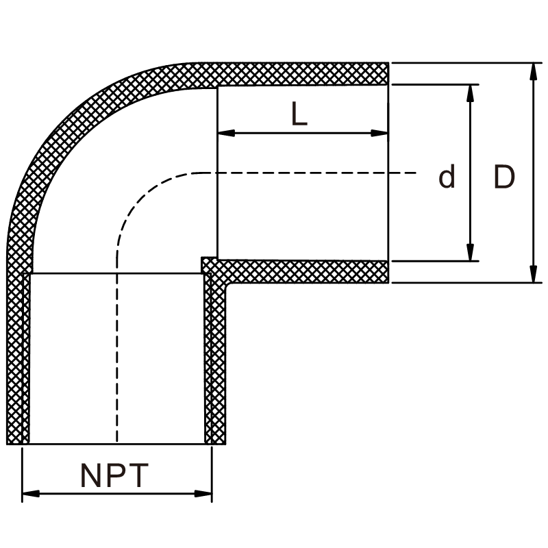 US8E04 90° Female Thread Elbow