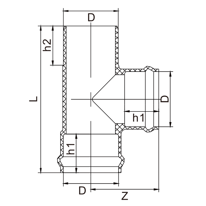 GP010 Two Faucet One Insert Regular Tee