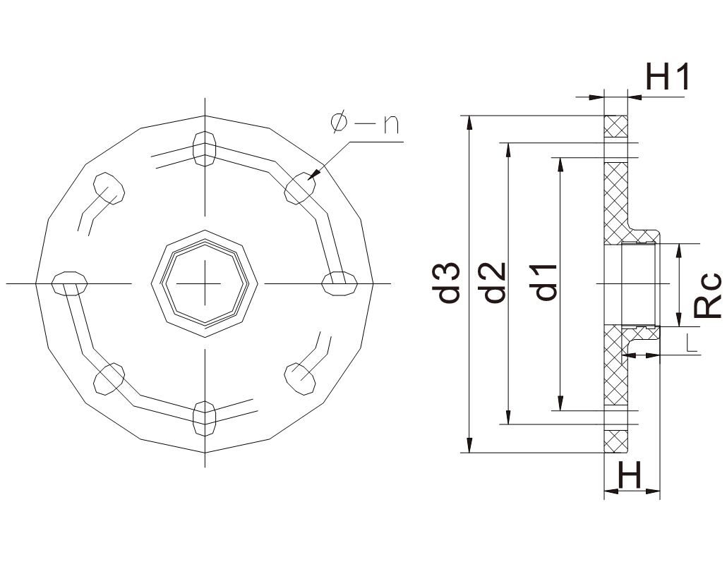 GP019 Cooper Screw Blank Flange