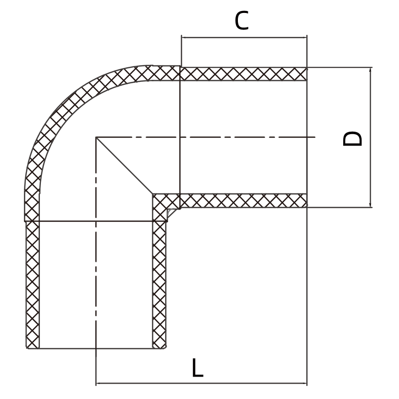 PEBW002 90° Elbow