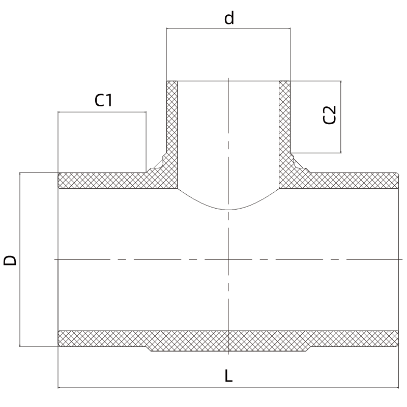 PEBW004 Reducing Tee