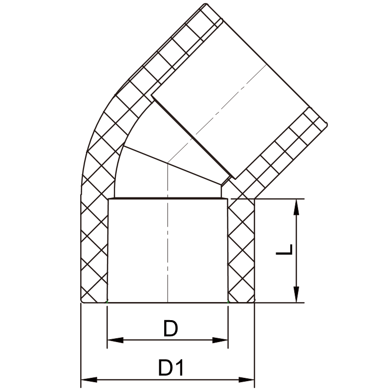 PESW001 45° Elbow