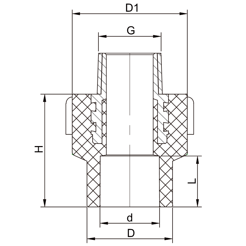 PESW009 Male Thread Socket