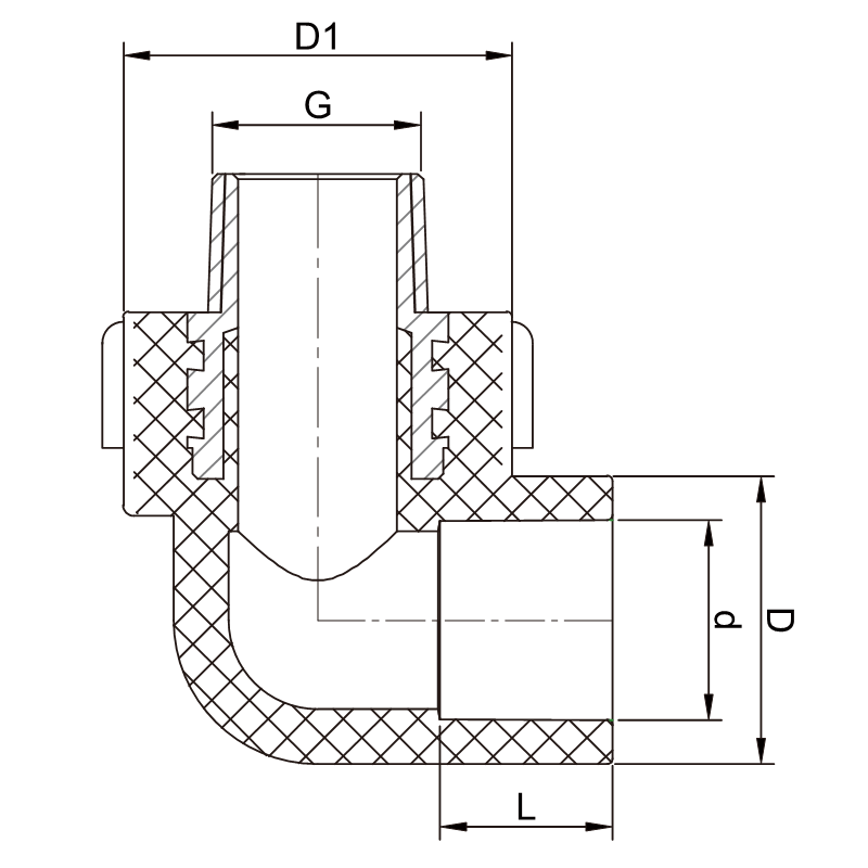 PESW011 Male Thread Elbow