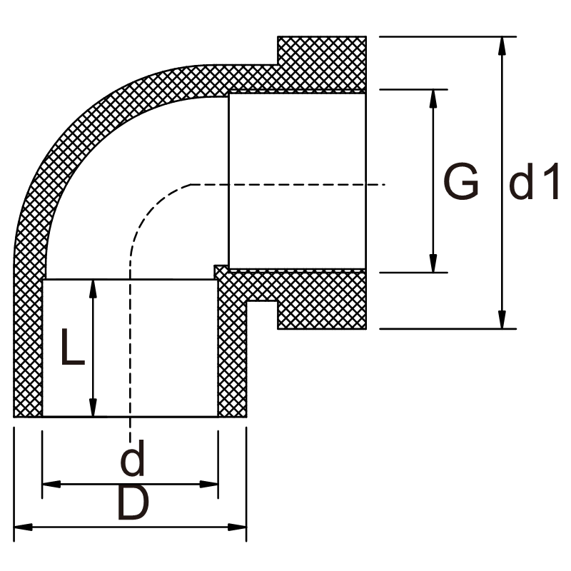 CP013 Elbow 90° Reduced Female Threaded