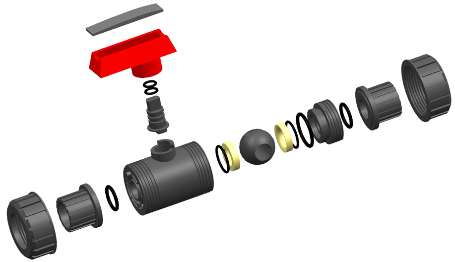 UTS01 PVC TRUE UNION SPRING CHECK VALVE