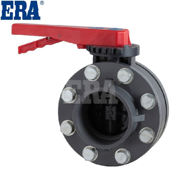 UBV02 BUTTERFLY VALVE, HANDLE TYPE, with flange, screw, nut & washer