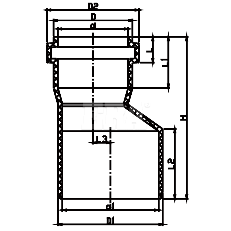 UDRN007 Reducing Coupling M/F With Rubber