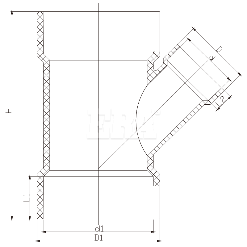 UDA013 Reducing Y Tee