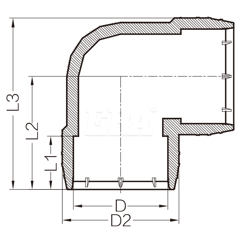 PEEF002 90° Elbow