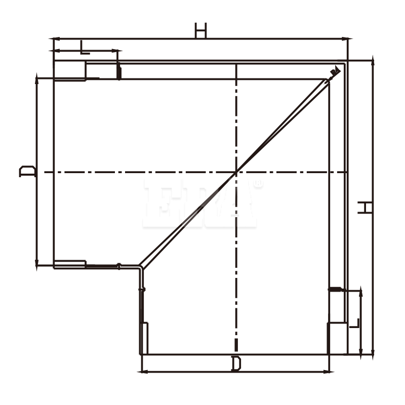 RWGL004-1 Angle Connector Right (External)