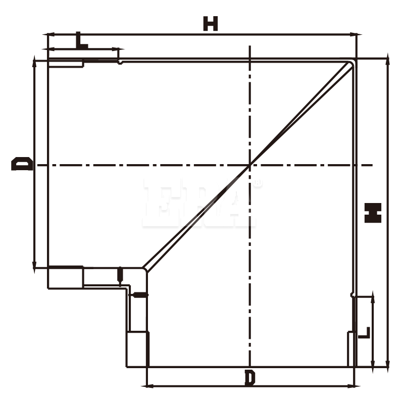 RWGL004-2 Angle Connector Right (Interior)