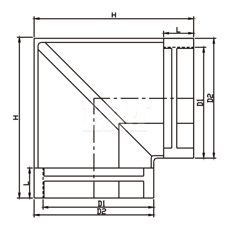 RWGA004-2 90° Outside Corner