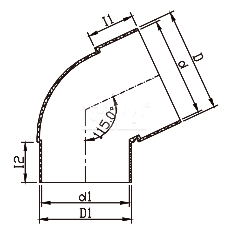 RWGA012 65° Elbow