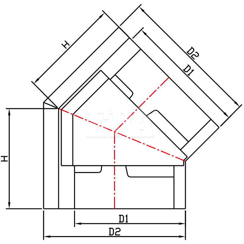 RWGB008-2 135° Outside Corner