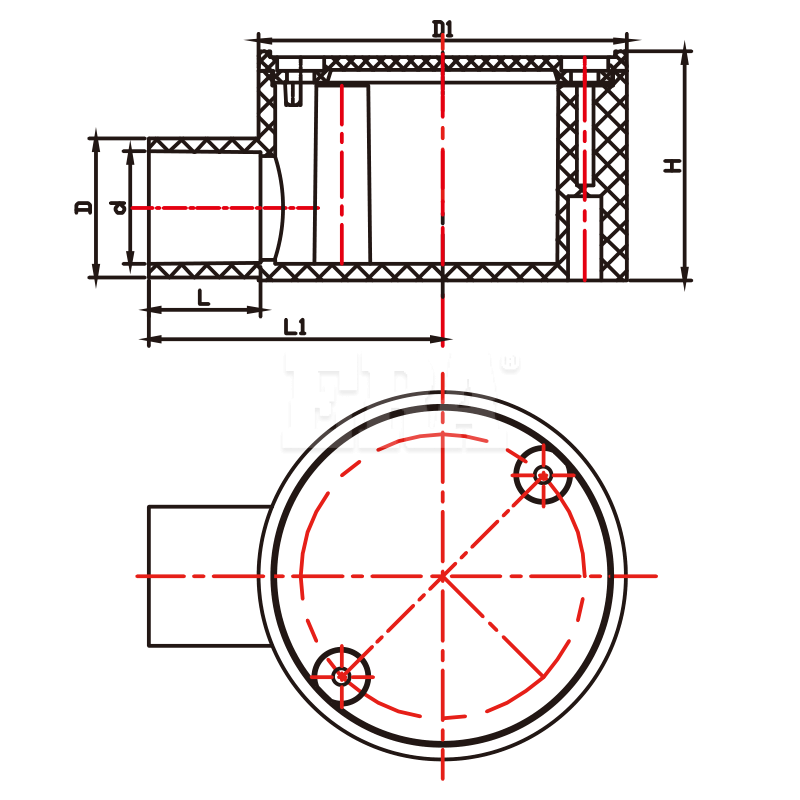 AED003 Conduit Junction Box 1 Way