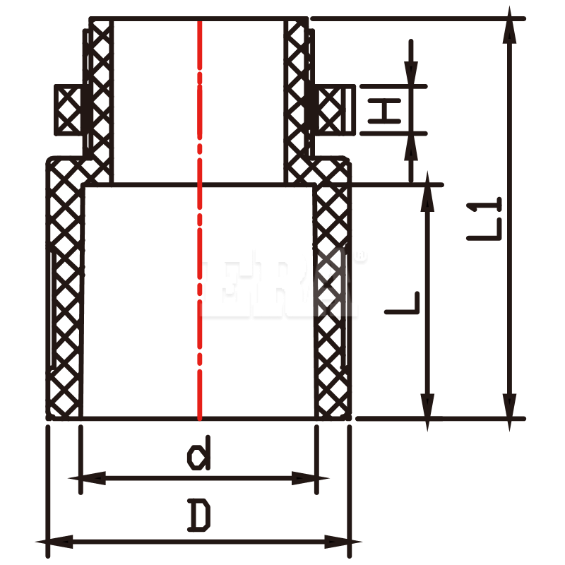 AED008 Conduit Adaptor With Lockring-Plain to Threaded