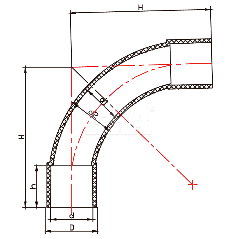 AED015 Standard Bend 90° (MD)