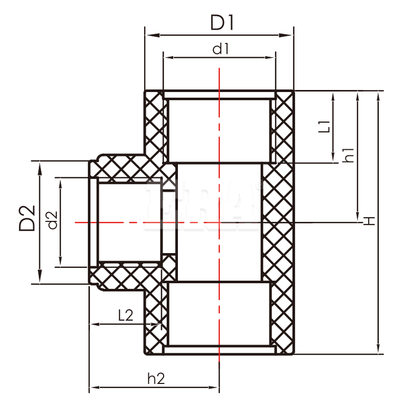 PEX004 Reducing Tee