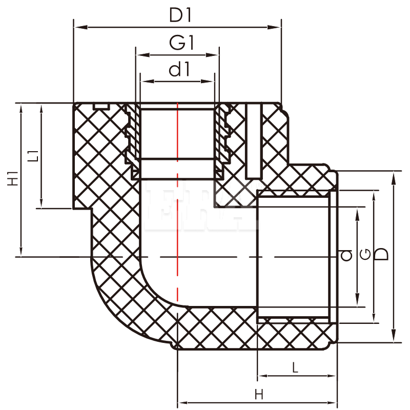 PEX010 Reducer Female Thread Elbow