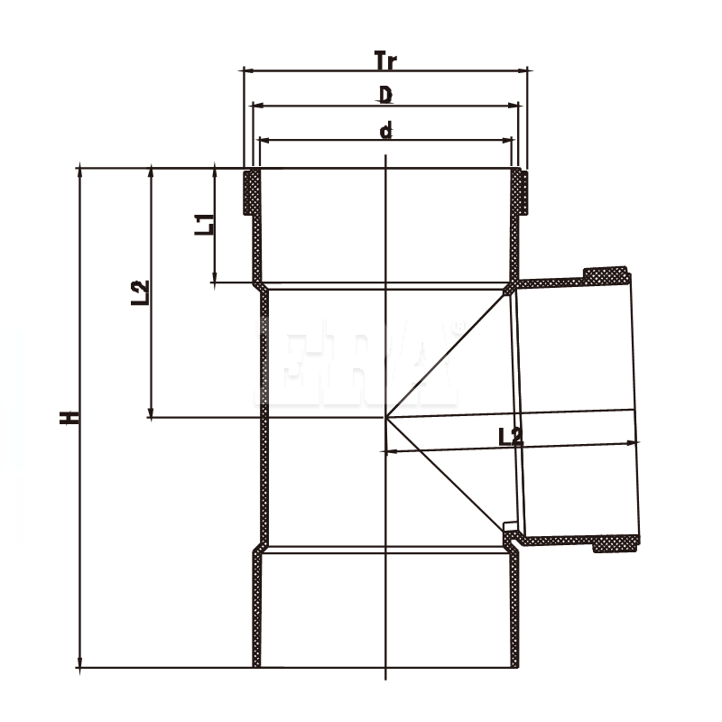 AUDT08 88° Plain Junction F/F