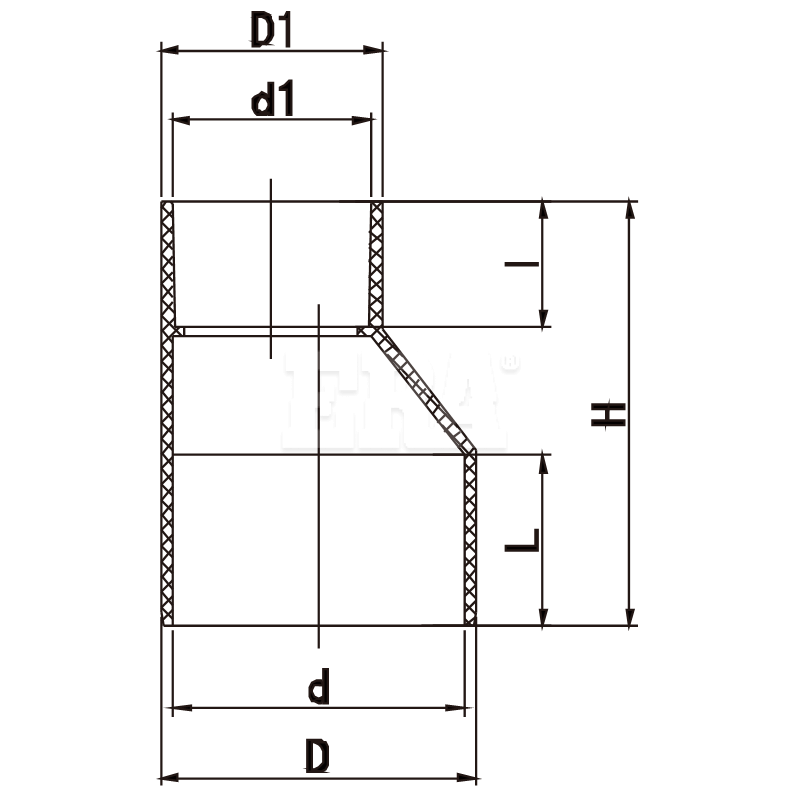 AUDR02 Level Invert Taper M/F