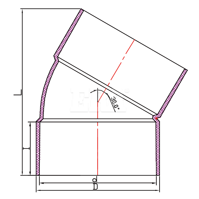 AUDE012 30° Bend