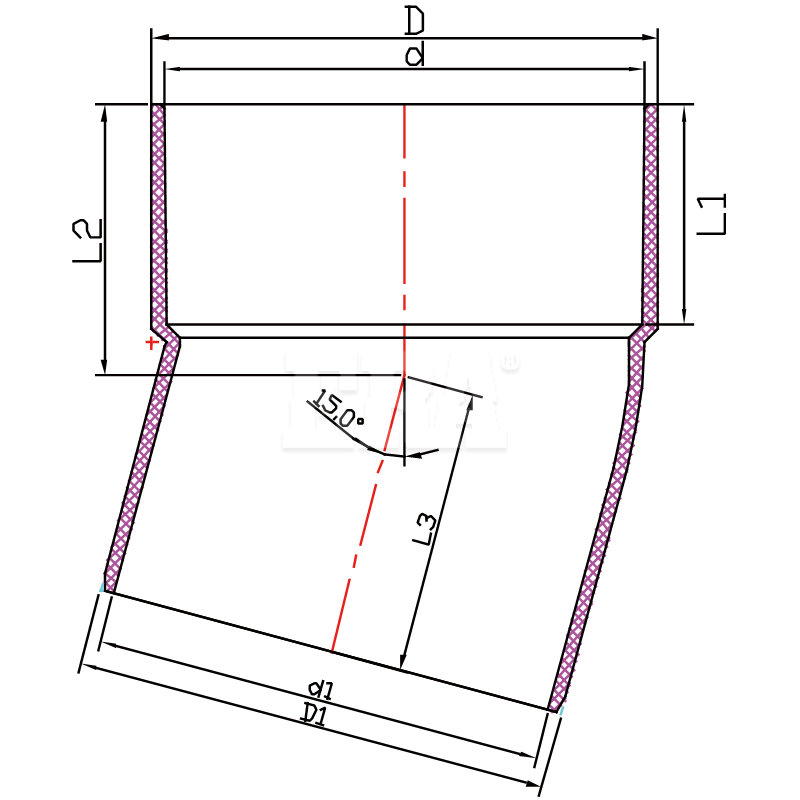 AUDE013 15° Bend M/F