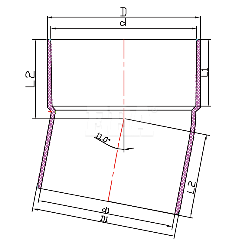 AUDE015 11° Bend M/F