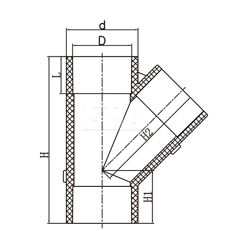 US6T04 Skew Tee