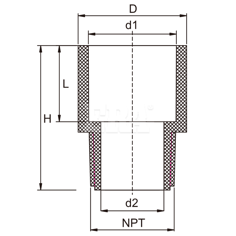 US4017 Reducing Male Adaptor