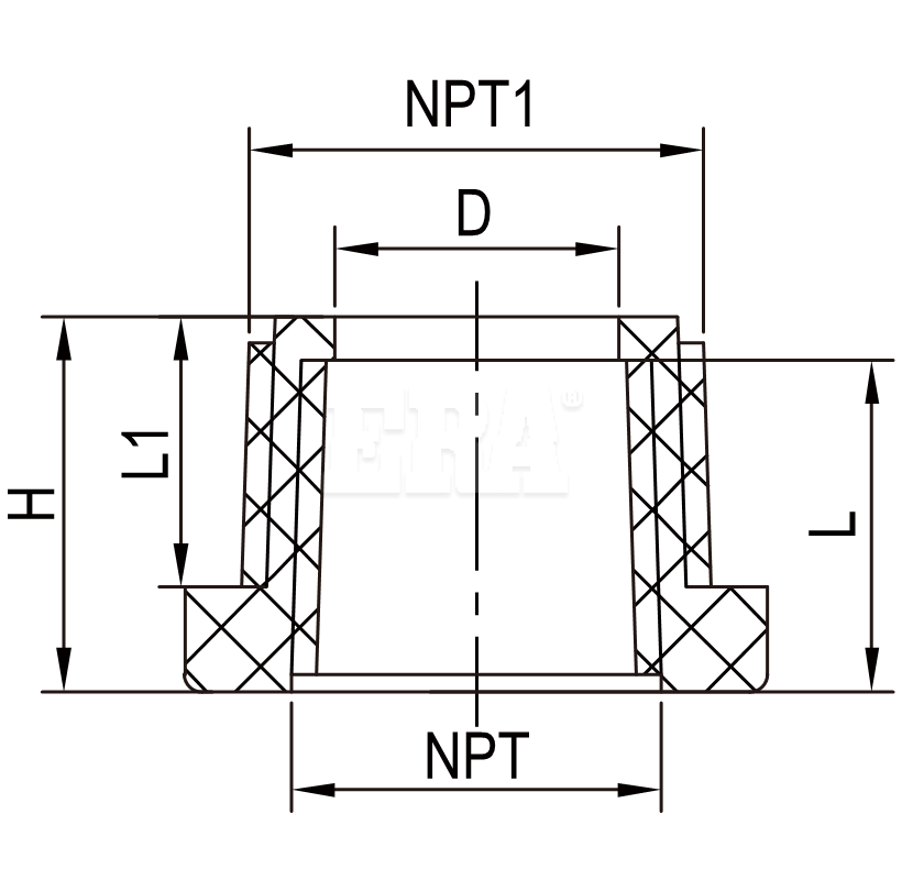 US4F002 Bushing MIP x FIP