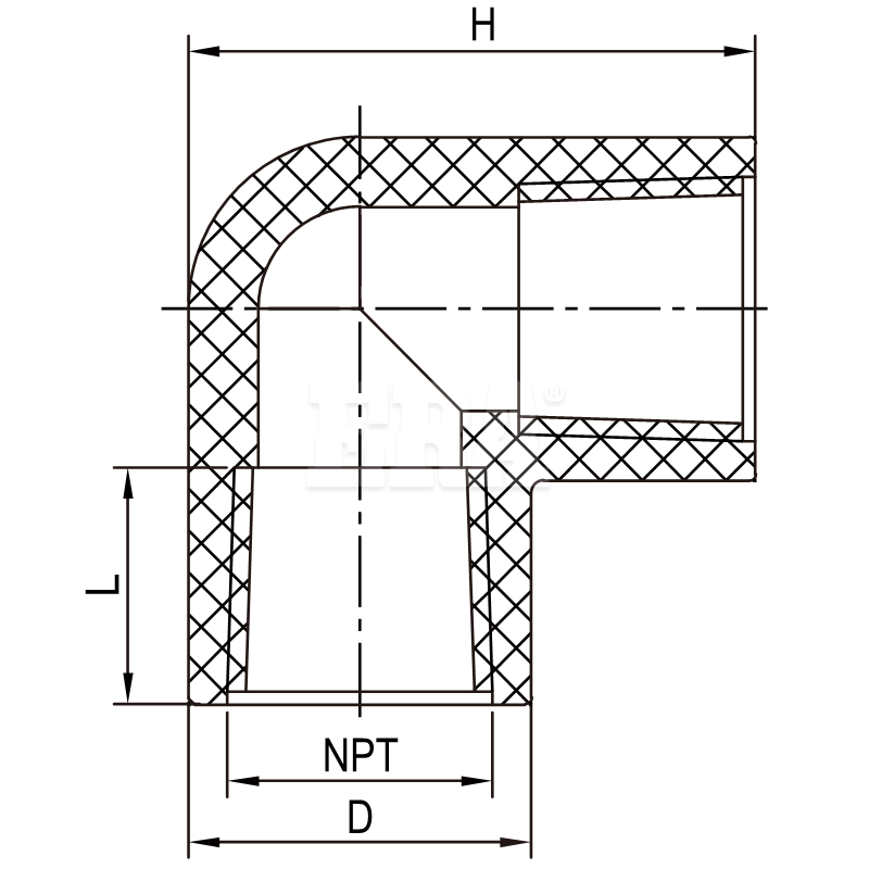 US4EF02 90° Elbow FIP x FIP