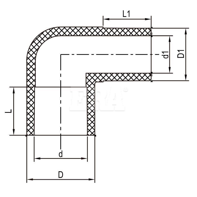 US4RE02 90° Straight Elbow