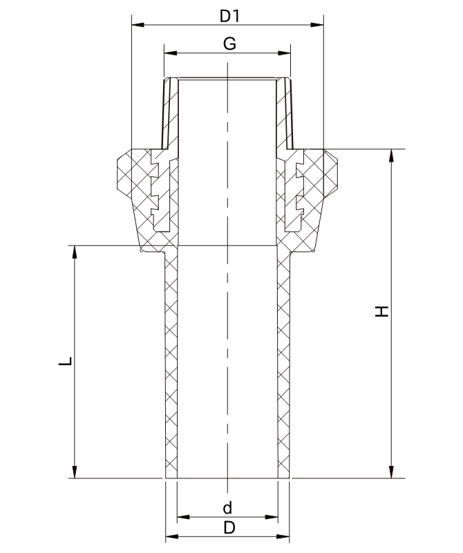 PESW015 Male Transition Coupling