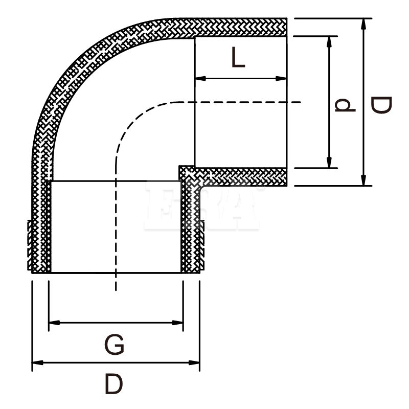 CP009 90° Female Threaded Elbow