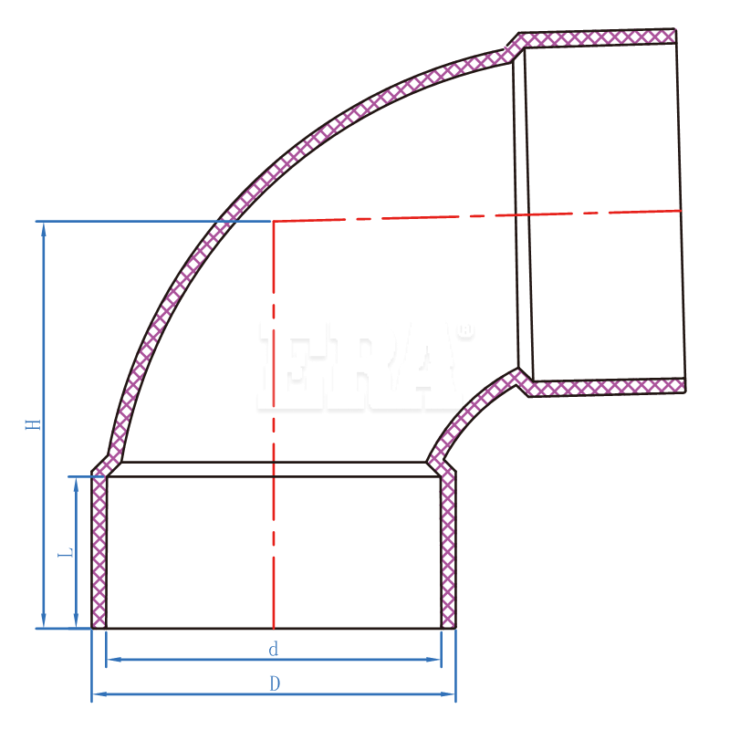 UDAL006 Vent 90° Elbow