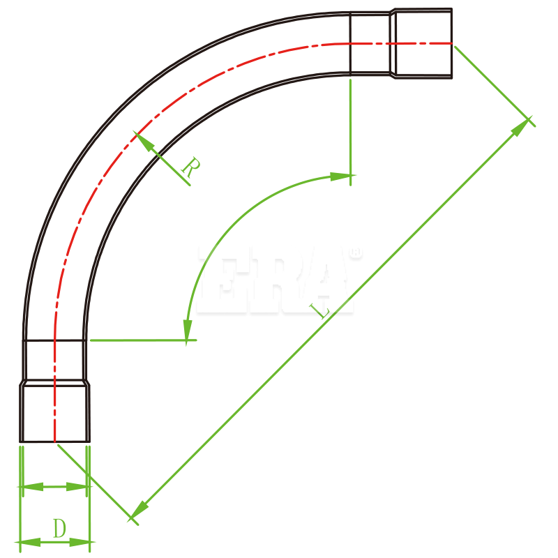 AEDC002 (HD) Sweep Bend 90° Orange