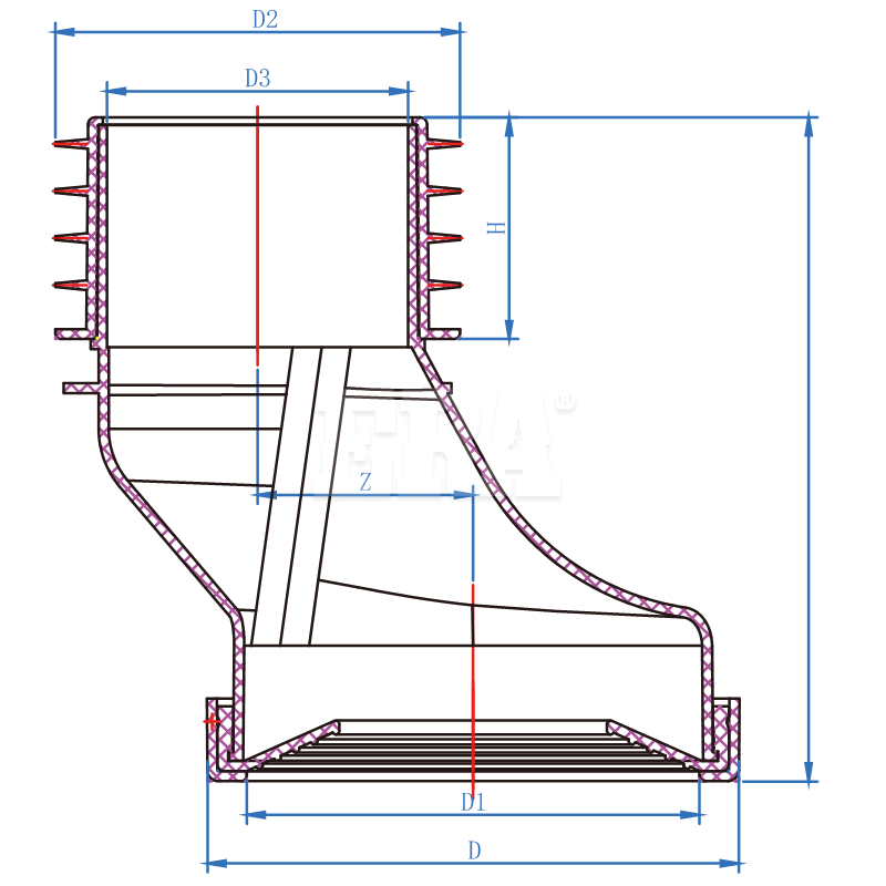 AUDO03 Pan Connectors 60mm Offset